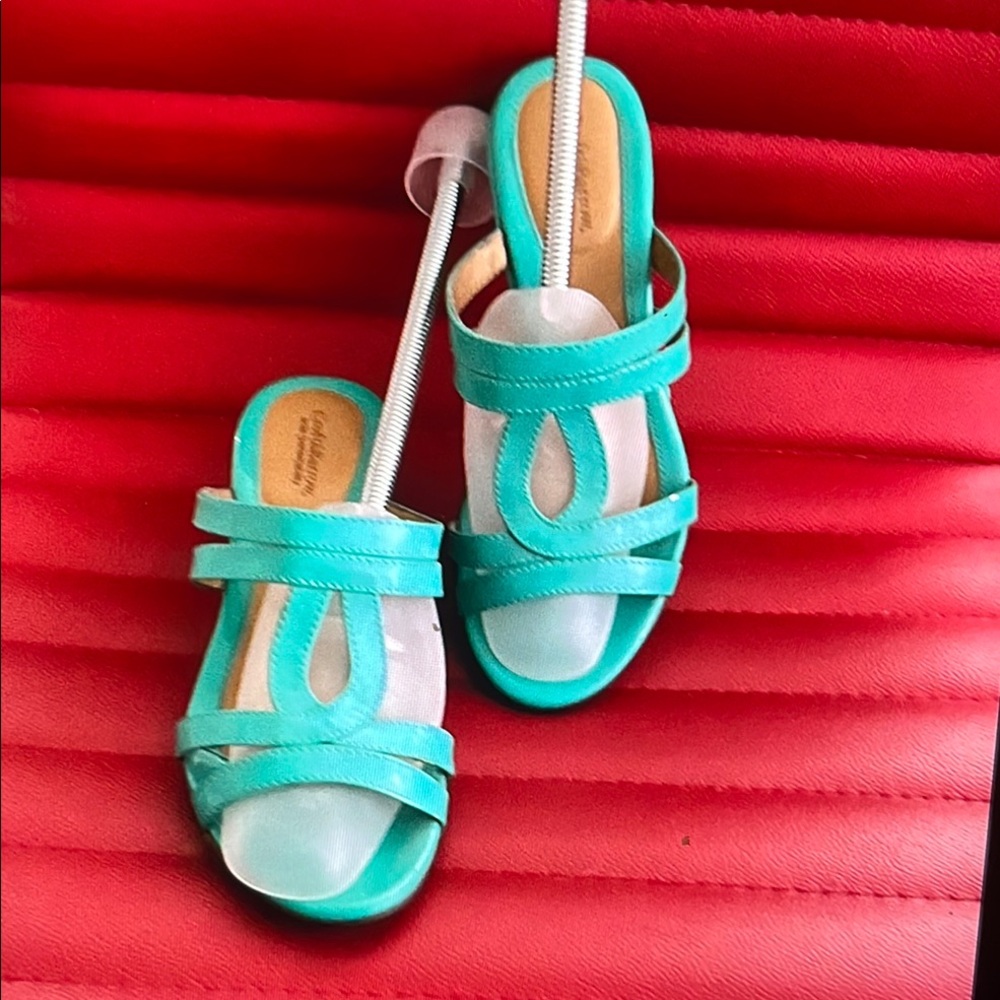 Croft & Barrow Aqua Marine Sandals Casual Summer Slides